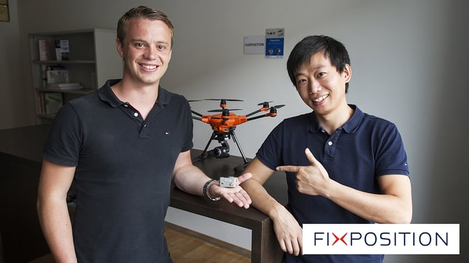Fixposition Co-founders Lukas Meier and Zhenzhong Su.