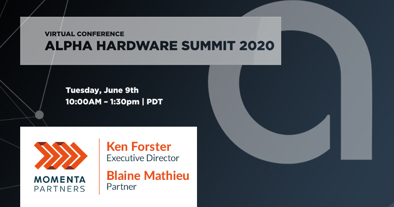 Ken Forster and Blaine Mathieu will be presenting at the Alpha Hardware Summit